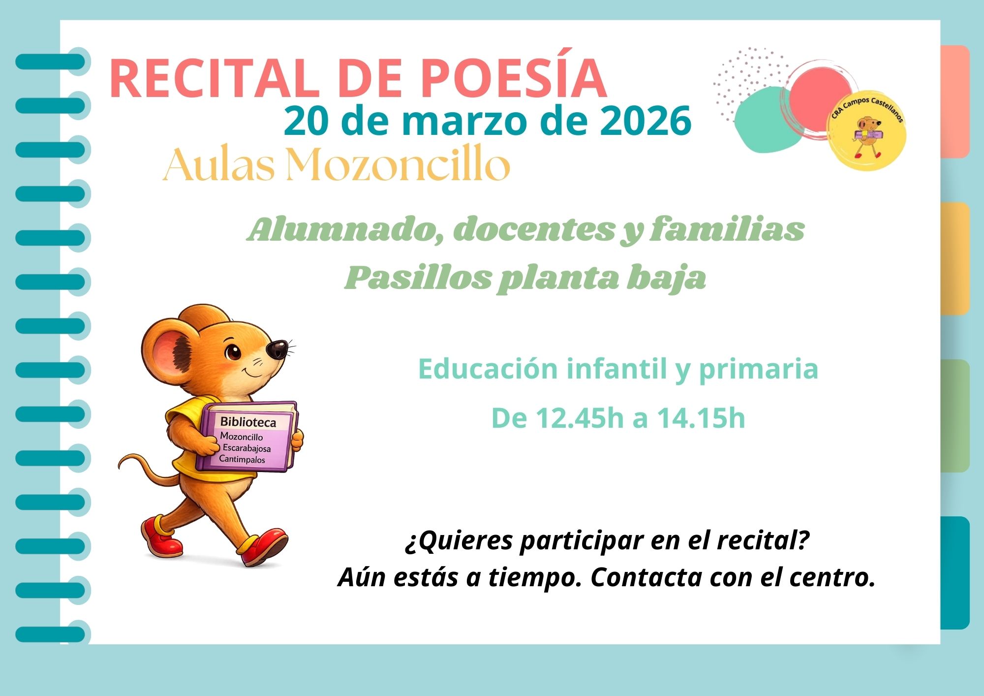 recital de poesía 2026 CANTIMPALOS